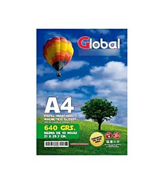 PAPEL MAGNETICO GLOBAL A4 GLOSSY 640GRS X 20
