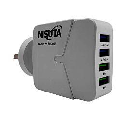 CARGADOR NISUTA NSFU544U USB 4.4A 4 PUERTOS