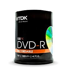 DVD-R TDK X 100 UNID. 4.7 GB
